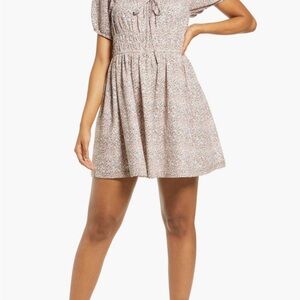 BP White and Coral Lace Minidress